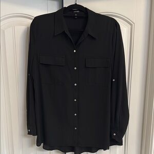 Jones NY Black Button-Up blouse